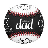 パパおもしろい求職者ラベルクラウドの定義 野球ボール (正面)