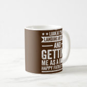 パパおもしろい見て私の母を捕まえる着陸 コーヒーマグカップ (正面右)