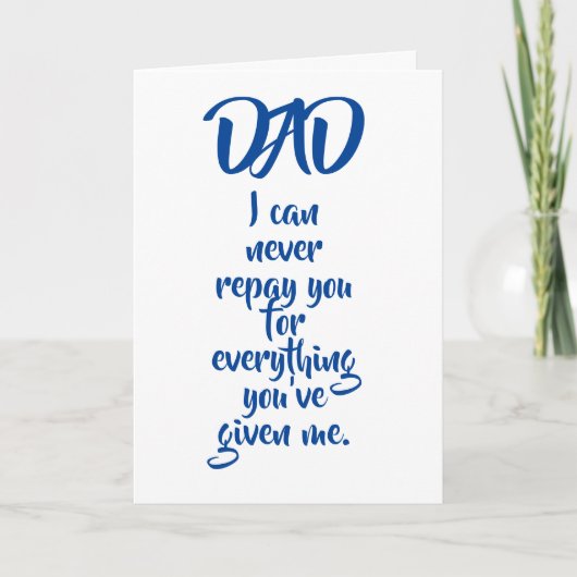 パパおもしろい誕生日カード カード (正面)