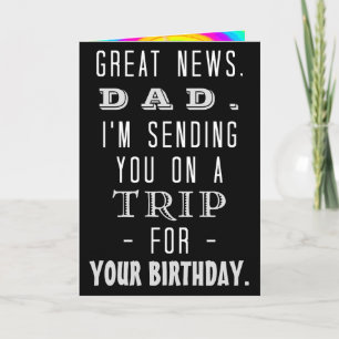 パパおもしろい誕生日トリップレトロヒッパイユーモア カード