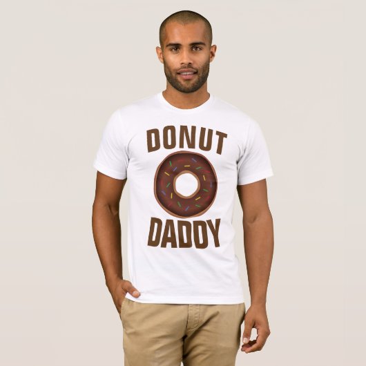 パパおもしろいTシャツドーナットダディ Tシャツ (正面フル)