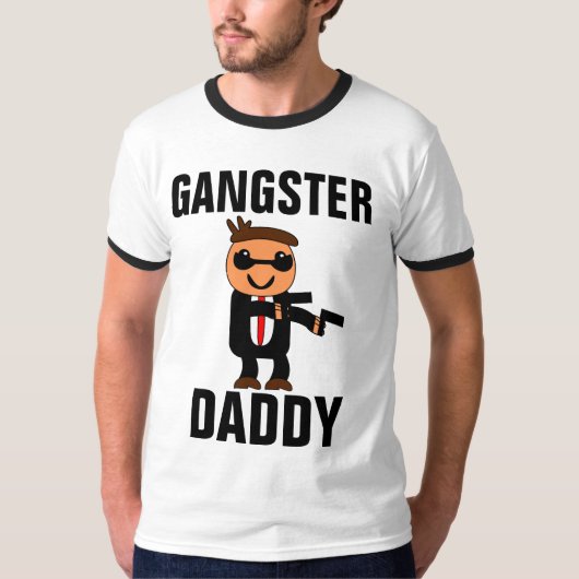 パパおもしろいTシャツ、ギャング・ダディ Tシャツ (正面)