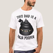 パパおもしろいTシャツ、忍者POOPER Tシャツ (正面)
