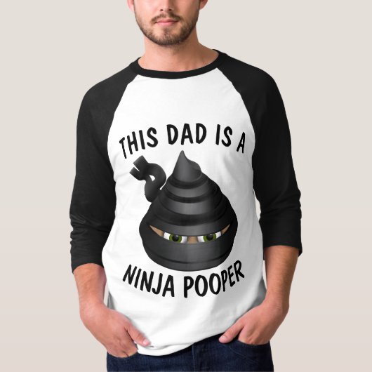 パパおもしろいTシャツ、忍者POOPER Tシャツ (正面)