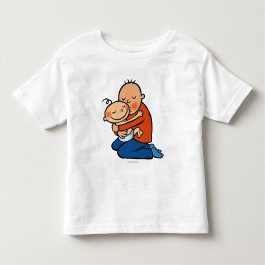 パパおよびベビーの抱き締めること トドラーTシャツ (正面)
