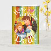 パパおよび私誕生日カード カード (黄色い花)