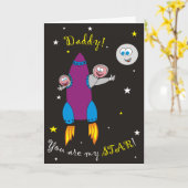 パパお前が俺のスターだ！父の日のカード カード (黄色い花)