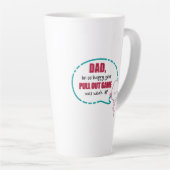 パパお前の引き出しゲームが弱くて嬉しい カフェラテマグ (右アングル)