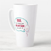 パパお前の引き出しゲームが弱くて嬉しい カフェラテマグ (左アングル)