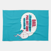 パパお前の引き出しゲームが弱くて嬉しい キッチンタオル (横)