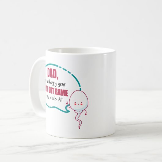 パパお前の引き出しゲームが弱くて嬉しい コーヒーマグカップ (正面左)