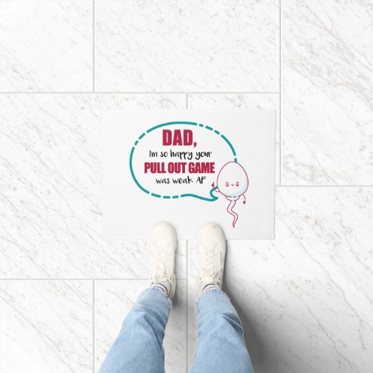 パパお前の引き出しゲームが弱くて嬉しい ドアマット (室内)