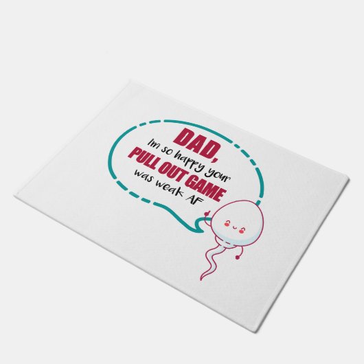 パパお前の引き出しゲームが弱くて嬉しい ドアマット (アングル)