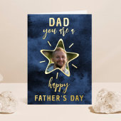 パパお前は星の幸せな父の日だ 箔グリーティングカード