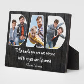 パパお客様は世界フォトコラージュ フォトプラーク (側面)