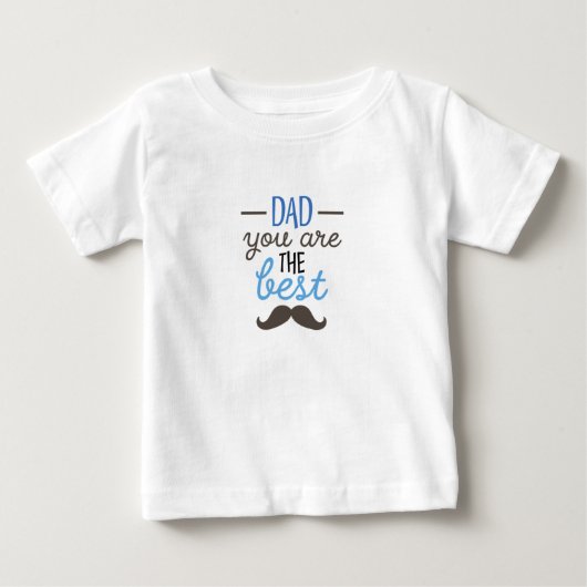 パパお最高の前はおもしろい父の日産だ ベビーTシャツ (正面)