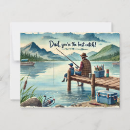 パパお最高の前はキャッチ、父の日を幸せ ポストカード