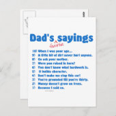 パパお気に入りのの贈り物のことわざ ポストカード (正面/裏面)