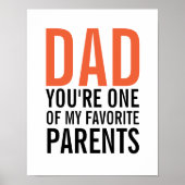 パパお気に入りの親父の日のポスター ポスター (正面)