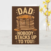 パパお父さんの日におもしろいは誰も積み上げない カード (黄色い花)