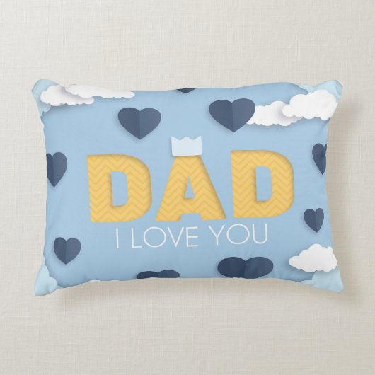 パパお父様の日の贈り物、私はあなたを愛している アクセントクッション (正面)