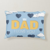 パパお父様の日の贈り物、私はあなたを愛している アクセントクッション (裏面)