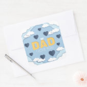 パパお父様の日の贈り物、私はあなたを愛している スクエアシール (封筒)