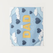 パパお父様の日の贈り物、私はあなたを愛している タペストリー (正面)