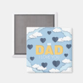 パパお父様の日の贈り物、私はあなたを愛している マグネット (正面/裏面)
