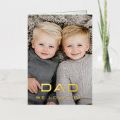 パパお父様モダンのデイフォトが好き実在だ 箔グリーティングカード (正面)