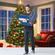 パパからの子供エキストラビッグクリスマスカードサンタ