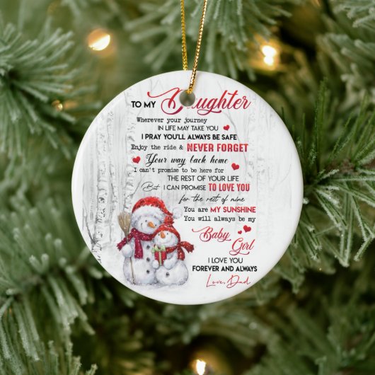 パパから娘へ セラミックオーナメント (ツリー)