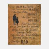 パパから娘へ フリースブランケット (正面)