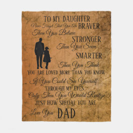 パパから娘へ フリースブランケット