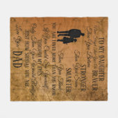 パパから娘へ フリースブランケット (正面(横))