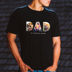 パパから子供の名前と写真かわいモダンい Tシャツ