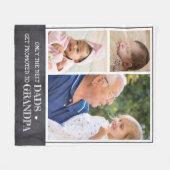 パパがおじいちゃん3の写真集に昇格 フリースブランケット (正面(横))