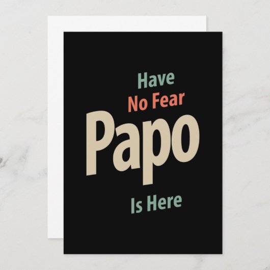 パパがここにいることを恐れない |父の贈り物 サンキューカード (正面/裏面)