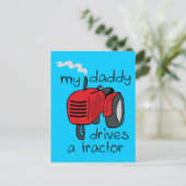 パパがトラクターを運転する ポストカード (スタンド正面)