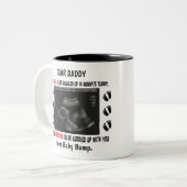 パパがバンプクリスマスのカスタム写真 ツートーンマグカップ (正面左)