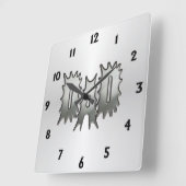 パパがビックリ スクエア壁時計 (傾斜)