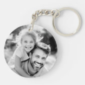 パパがブルー最高のトの父親の日に写真を撮った事 キーホルダー (裏面)