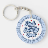 パパがブルー最高のトの父親の日に写真を撮った事 キーホルダー (正面)