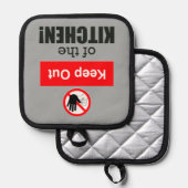 パパが保漬物を口に出おもしろいす 鍋敷き (正面/裏面)