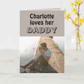 パパが大好きな娘の写真 父の日のカード カード (黄色い花)