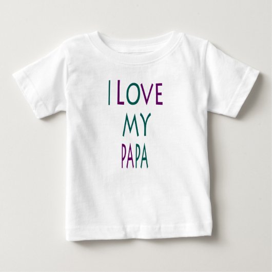 パパが大好きベイビーTシャツ ベビーTシャツ (正面)