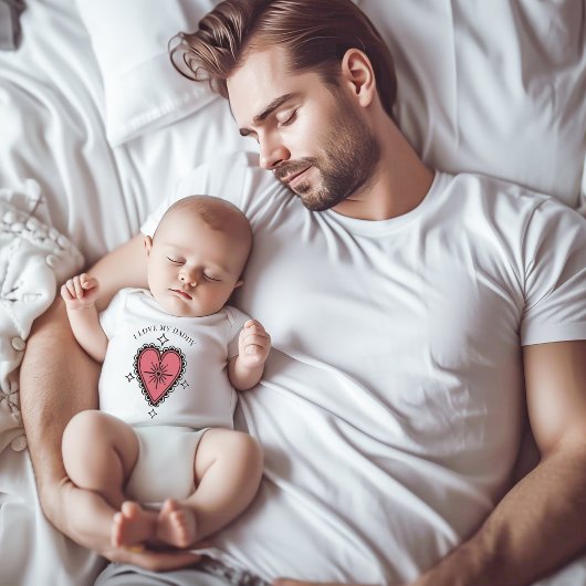 パパが大好き ベビーボディスーツ