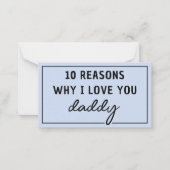 パパが好きな理由 父の日の可愛いカード ノートカード (正面)