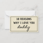 パパが好きな理由 父の日 かわいい ノートカード (正面)