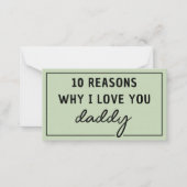 パパが好きな理由 父の日 かわいい ノートカード (正面)